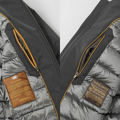 【2025AW FINAL CLEARANCE】 MooRER メンズ ダウンジャケット BADOERI D6 ブラック NERO ダークネイビー DARK BLU