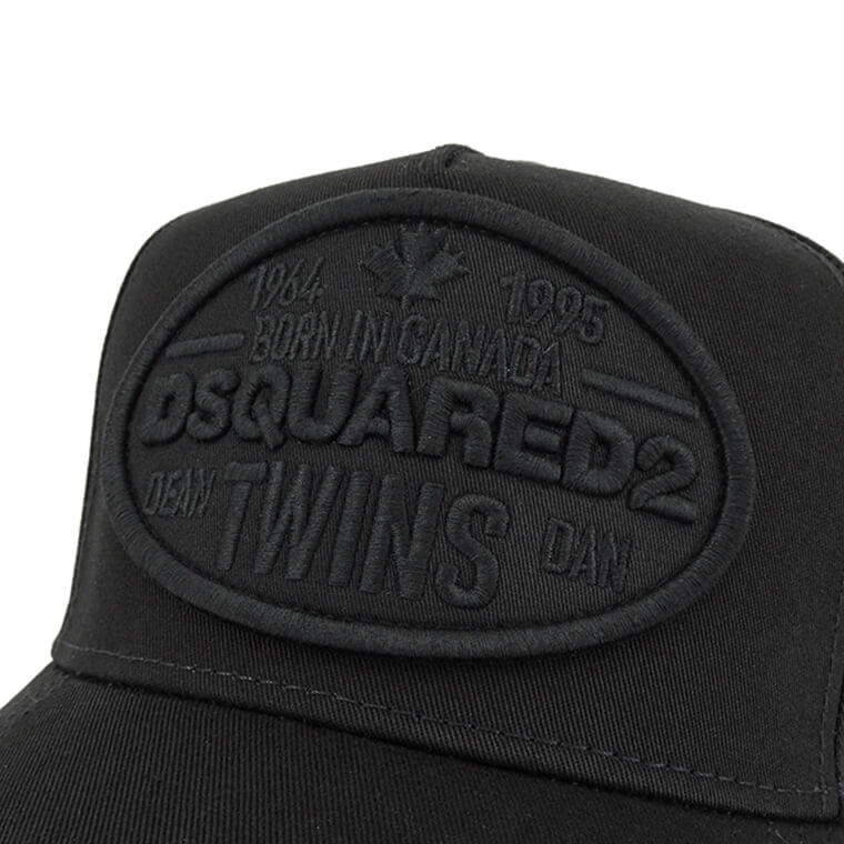 DSQUARED2 メンズ レディース キャップ DSQUARED2 BASEBALL CAP BCM0784 05C00001 BLACK ブラック 2124 ロゴ 刺繍 刺しゅう ダメージ加工