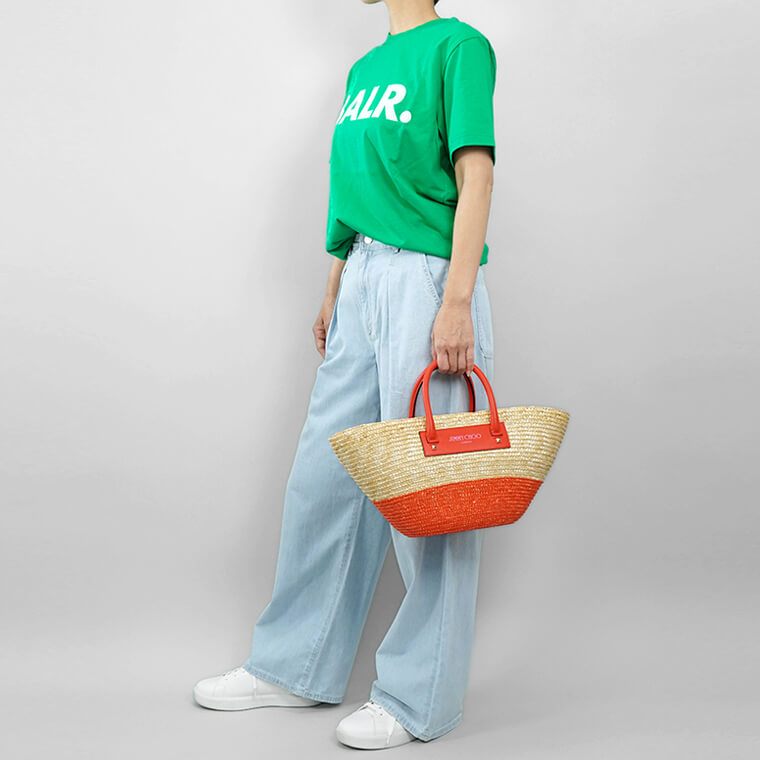 【SUMMER FINAL SALE】 JIMMY CHOO レディース トートバッグ BEACH BASKET TOTE S JXH 2カラー