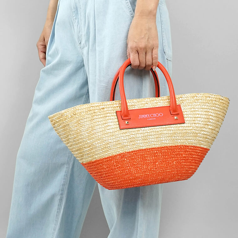 【SUMMER FINAL SALE】 JIMMY CHOO レディース トートバッグ BEACH BASKET TOTE S JXH 2カラー