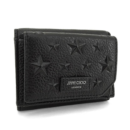 JIMMY CHOO メンズ レディース 3つ折り財布 BEALE EMG ブラック BLACK