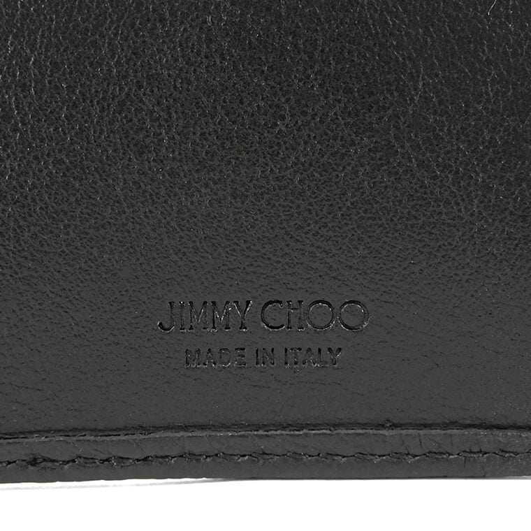 JIMMY CHOO メンズ レディース 3つ折り財布 BEALE EMG ブラック BLACK