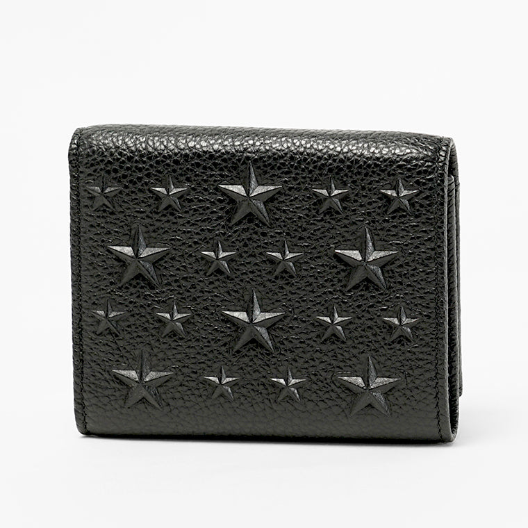 JIMMY CHOO メンズ レディース 3つ折り財布 BEALE EMG ブラック BLACK