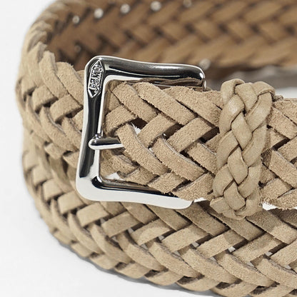 J&M DAVIDSON メンズ レディース メッシュベルト ENVELOPE BUCKLE TIP END PLAITED BELT 25MM BENT 0TP SA25 WARM TAUPE 951S