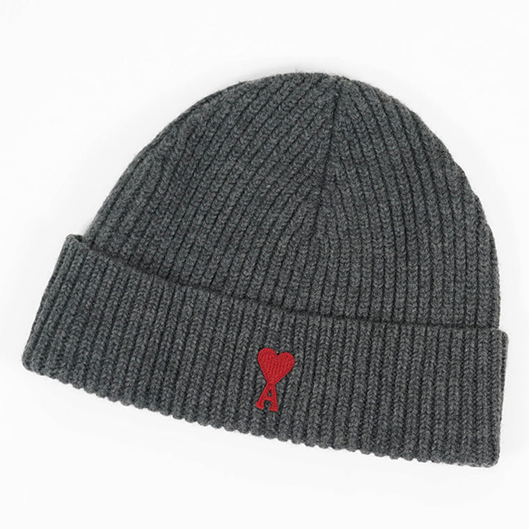 ami AMIPARIS グレー ニット帽 2点セット　ユニセックス ami AMIPARIS グレー ニット帽 2点セット ユニセックス 楽天市場】【1