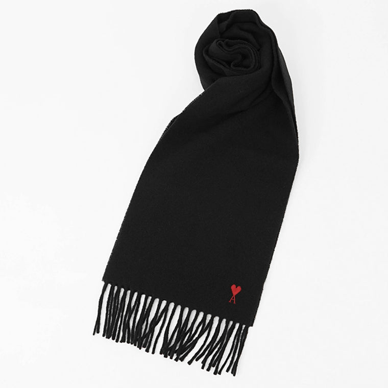 アミ AMI メンズ レディース マフラー ブラック グレー