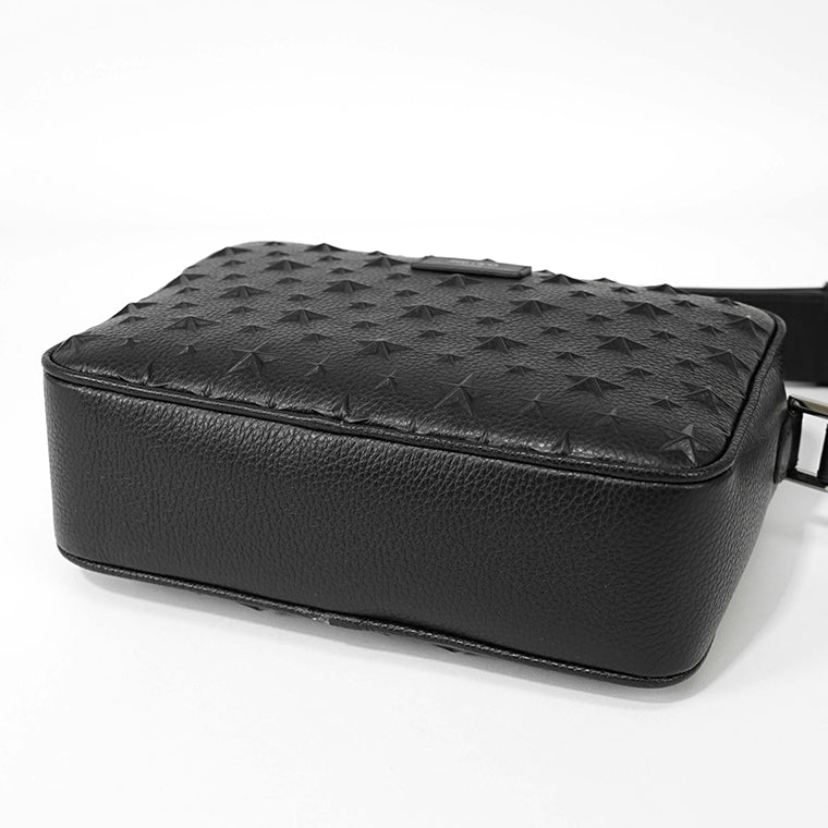 JIMMY CHOO メンズ レディース ショルダーバッグ BOX CAMERA M EMG ブラック BLACK GUNMETAL