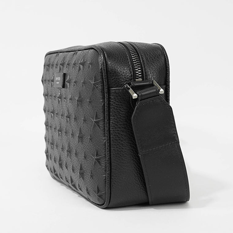 JIMMY CHOO メンズ レディース ショルダーバッグ BOX CAMERA M EMG ブラック BLACK GUNMETAL