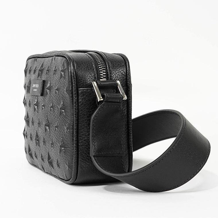 JIMMY CHOO メンズ レディース ショルダーバッグ BOX CAMERA S EMG ブラック BLACK GUNMETAL