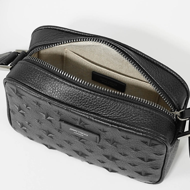 JIMMY CHOO メンズ レディース ショルダーバッグ BOX CAMERA S EMG ブラック BLACK GUNMETAL