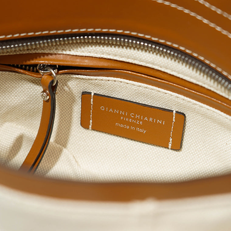 GIANNI CHIARINI レディース トートバッグ GIULIA BS11295 SAL PL NATURALE CARAMELLO 13954