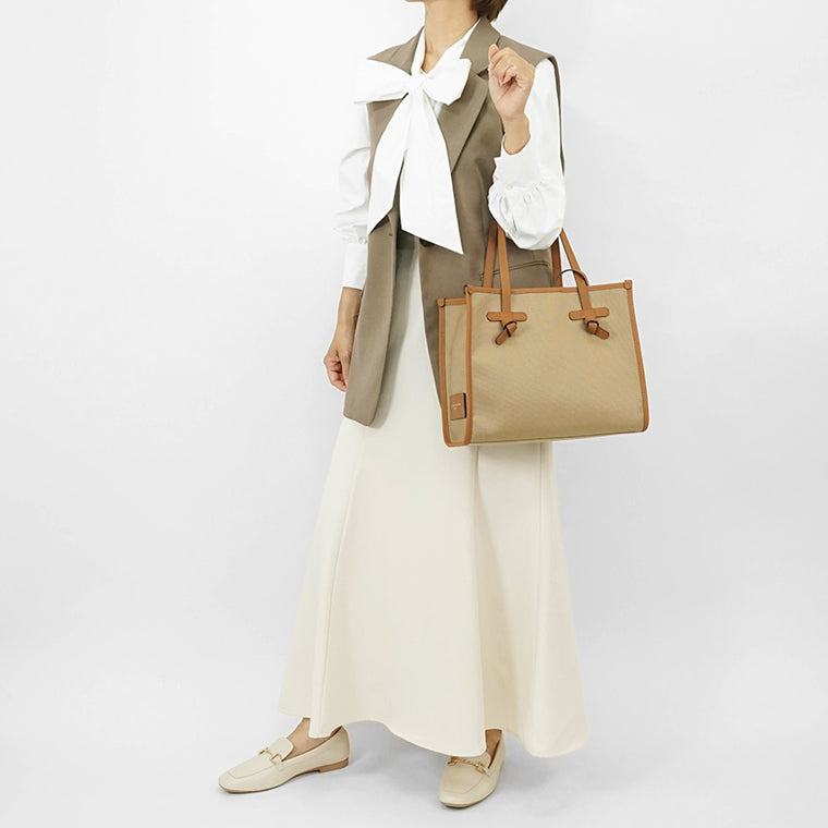 GIANNI CHIARINI レディース トートバッグ MARCELLA S BS6849 COMM CNV SE CORDA CUOIO CARAMEL 13932