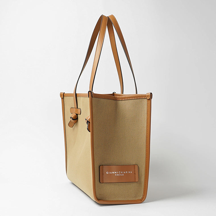 GIANNI CHIARINI レディース トートバッグ MARCELLA S BS6849 COMM CNV SE CORDA CUOIO CARAMEL 13932
