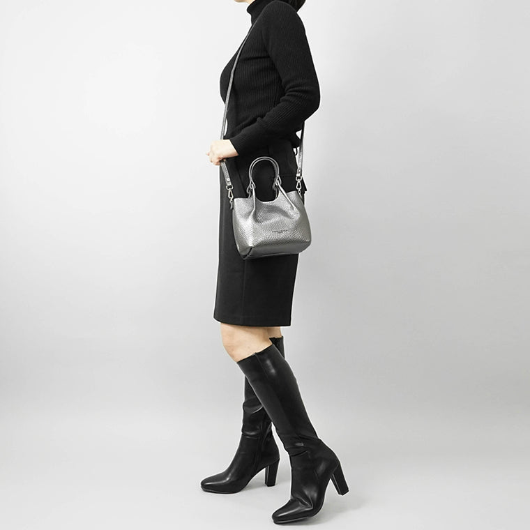 GIANNI CHIARINI レディース ショルダーバッグ DUA XS BS9718 RNGDBL CITY NOIRE CASTORO 14205