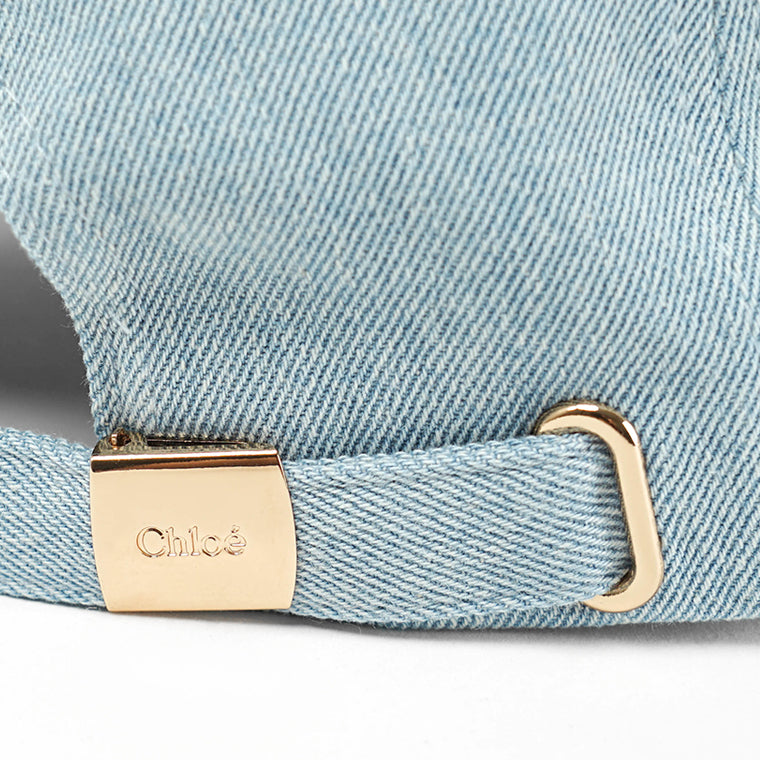 Chloe KIDS キッズ キャップ C20869 DENIM BLUE ウォッシュブルー Z10