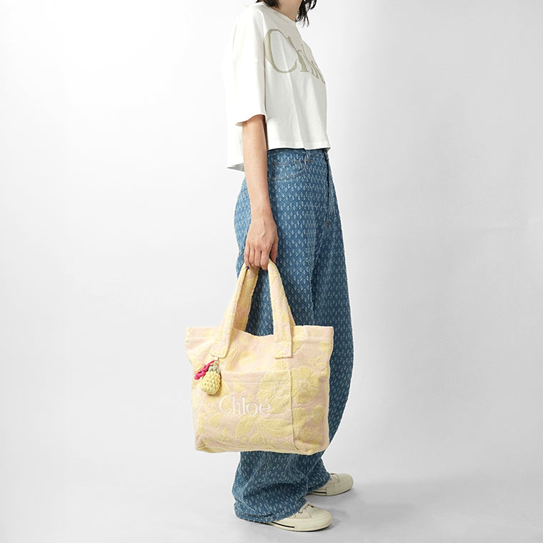 【SUMMER FINAL SALE】 Chloe KIDS キッズ トートバッグ C21227 PINK YELLOW ピンク イエロー S05