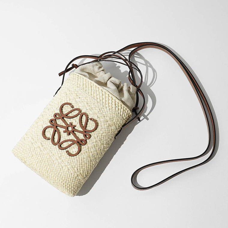 【SUMMER FINAL SALE】 LOEWE レディース ショルダーバッグ ANAGRAM SQUARE POCKET C630G35X05 NATURAL TAN ナチュラル タン 2435