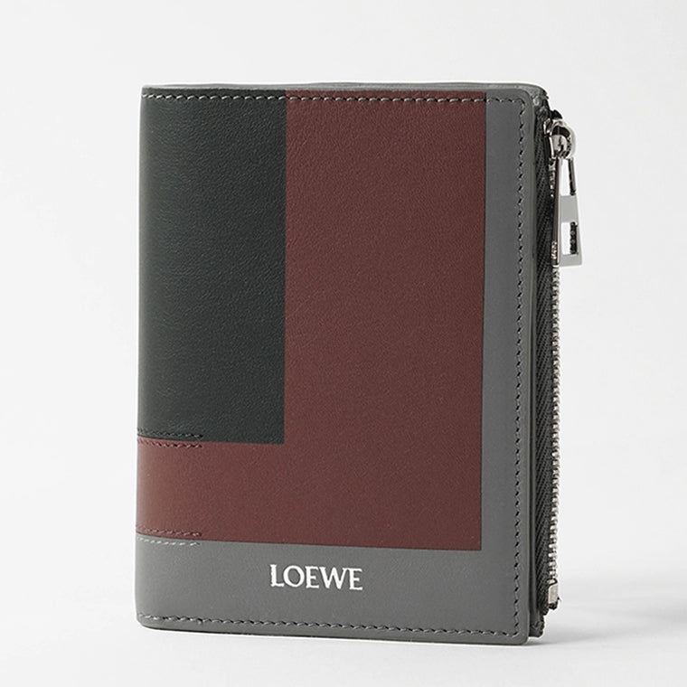 LOEWE メンズ レディース 2つ折り財布 ALBERS SLIM COMPACT WALLET C643W73X08 ARDESIA DEEP RUBY アルデシア ディープルビー 0145