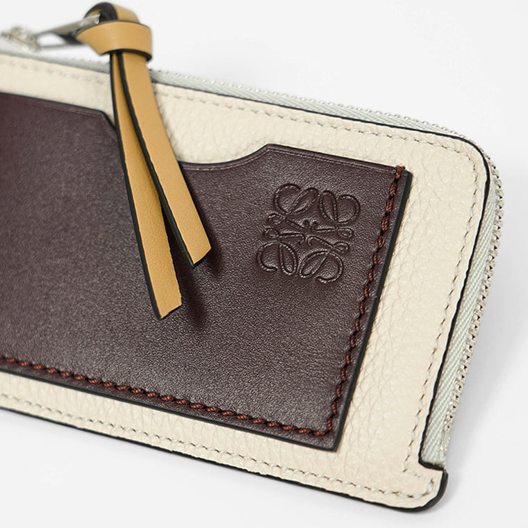 LOEWE レディース フラグメントケース COIN CARDHOLDER C660Z40X07 SEA SALT DARK BURGUNDY SAHARA 6782