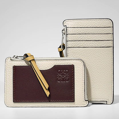 LOEWE レディース フラグメントケース COIN CARDHOLDER C660Z40X07 SEA SALT DARK BURGUNDY SAHARA 6782