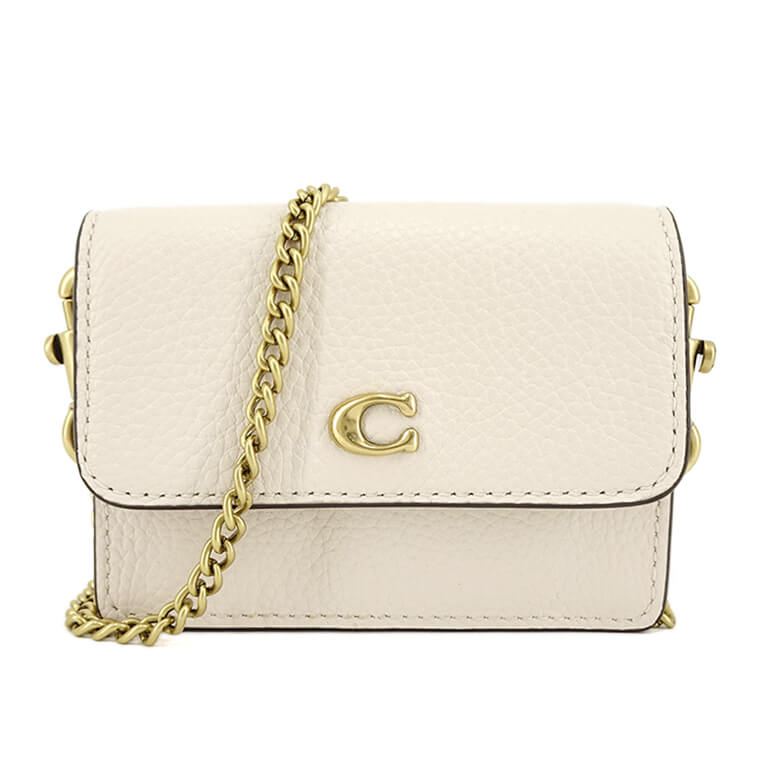 COACH レディース カードケース HALF FLAP CARD CASE C6718 B4HA チョーク CHALK