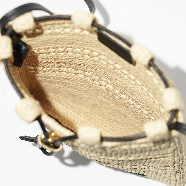 【SUMMER FINAL SALE】 LOEWE レディース ショルダーバッグ DRAWSTRING POCKET C756PHPX01 NATURAL BLACK ナチュラル ブラック 2165