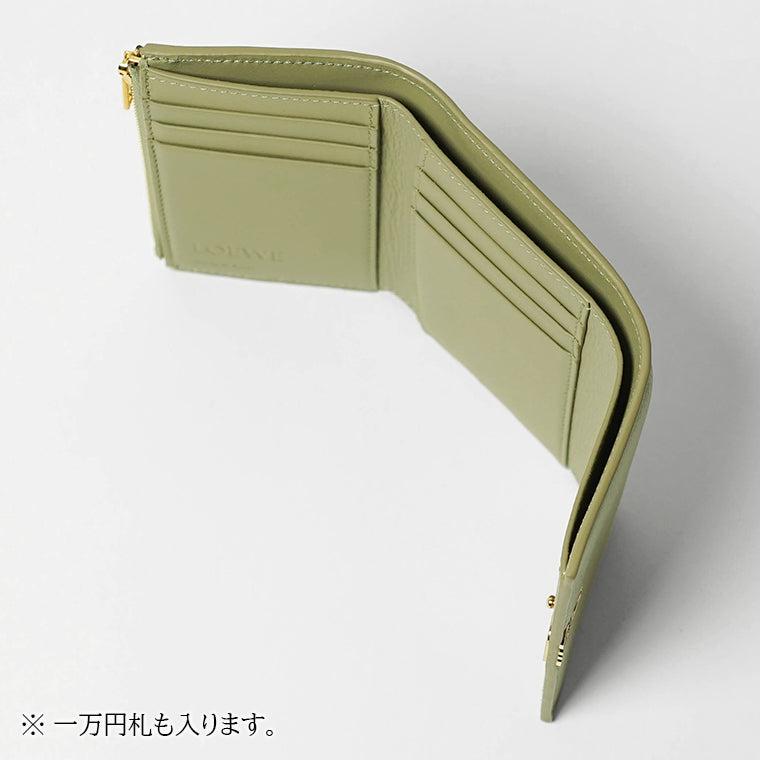 LOEWE レディース 3つ折り財布 ANAGRAM PUFFER SMALL VERTICAL C821S33X06 EUCALYPTUS GREEN 4787