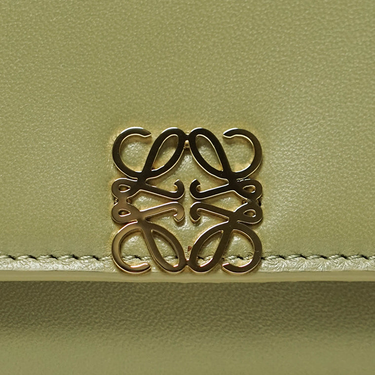 LOEWE レディース 3つ折り財布 ANAGRAM PUFFER SMALL VERTICAL C821S33X06 EUCALYPTUS GREEN 4787