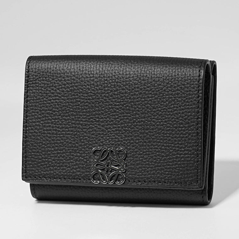 LOEWE レディース メンズ 3つ折り財布 ANAGRAM TRIFOLD WALLET C821TR2X08 BLACK ブラック 1100