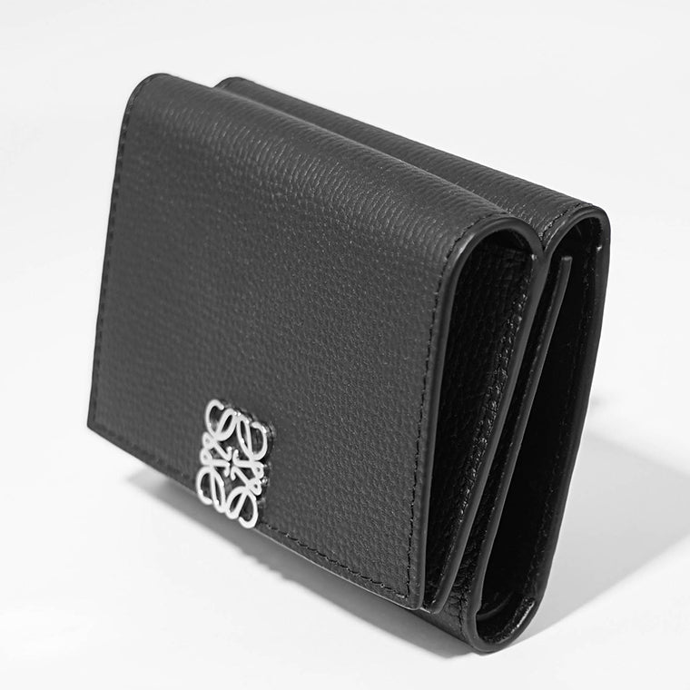 ロエベ LOEWE レディース メンズ 3つ折り財布 ブラック
