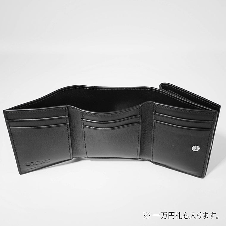 LOEWE レディース メンズ 3つ折り財布 ANAGRAM TRIFOLD WALLET C821TR2X08 BLACK ブラック 1100