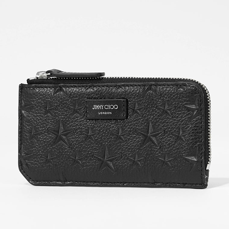 JIMMY CHOO メンズ レディース カードケース CASEY Z EMG ブラック BLACK