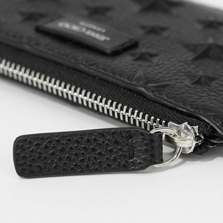 JIMMY CHOO メンズ レディース カードケース CASEY Z EMG ブラック BLACK