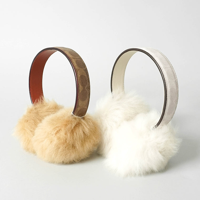 COACH レディース イヤーマフ SIGNATURE C COATED CANVAS SHEARLING EARMUFFS CCL09 2カラー
