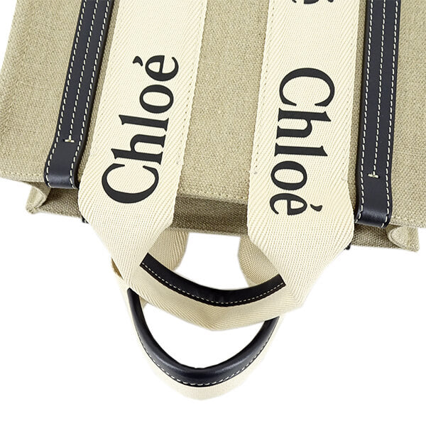 Chloe レディース トートバッグ WOODY SMALL TOTE CHC22AS397I26 WHITE BLUE 91J