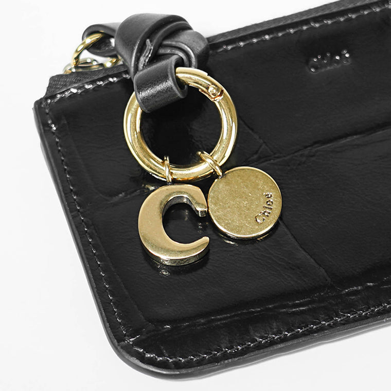 超美品 CHLOE クロエ 名刺入れ 小物 レディース BLACK ブラック Chloe クロエ カードケース 名刺入れ ブラック 黒