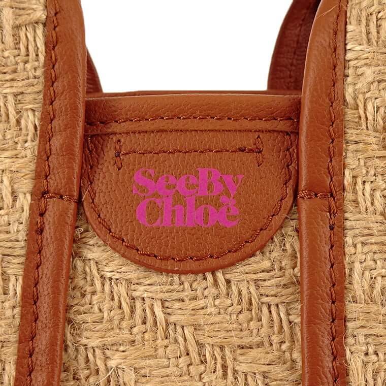 See By Chloe レディース トートバッグ LAETIZIA MINI CROSS BODY TOTE CHS23USB68D31 CARAMELLO ブラウン 242