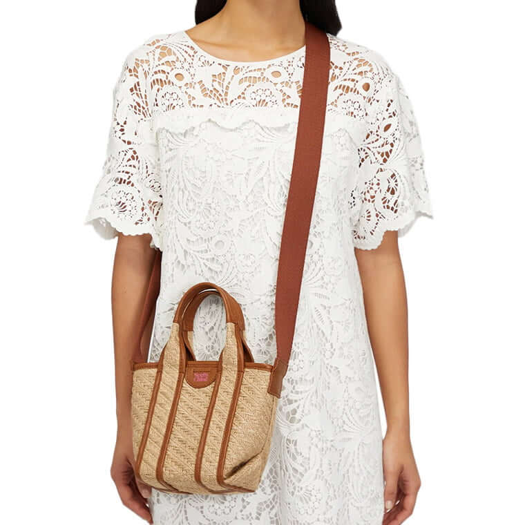 See By Chloe レディース トートバッグ LAETIZIA MINI CROSS BODY TOTE CHS23USB68D31 CARAMELLO ブラウン 242