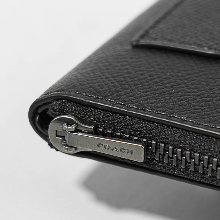 COACH メンズ コインケース＆カードケースセット 3 IN 1 L ZIP WALLET WITH SIGNATURE CANVAS CJ882 BK CQ ブラック チャコール BLACK CHARCOAL