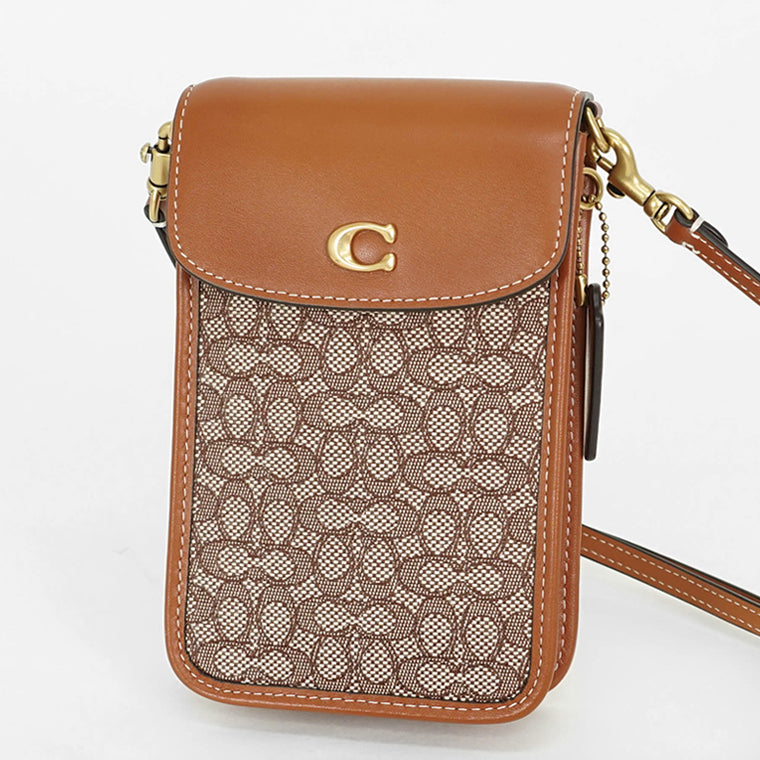 COACH レディース フォンケース PHONE CROSS BODY CM510 B4TA7 ブラウン COCOA BURNISHED AMBER