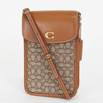 COACH レディース フォンケース PHONE CROSS BODY CM510 B4TA7 ブラウン COCOA BURNISHED AMBER