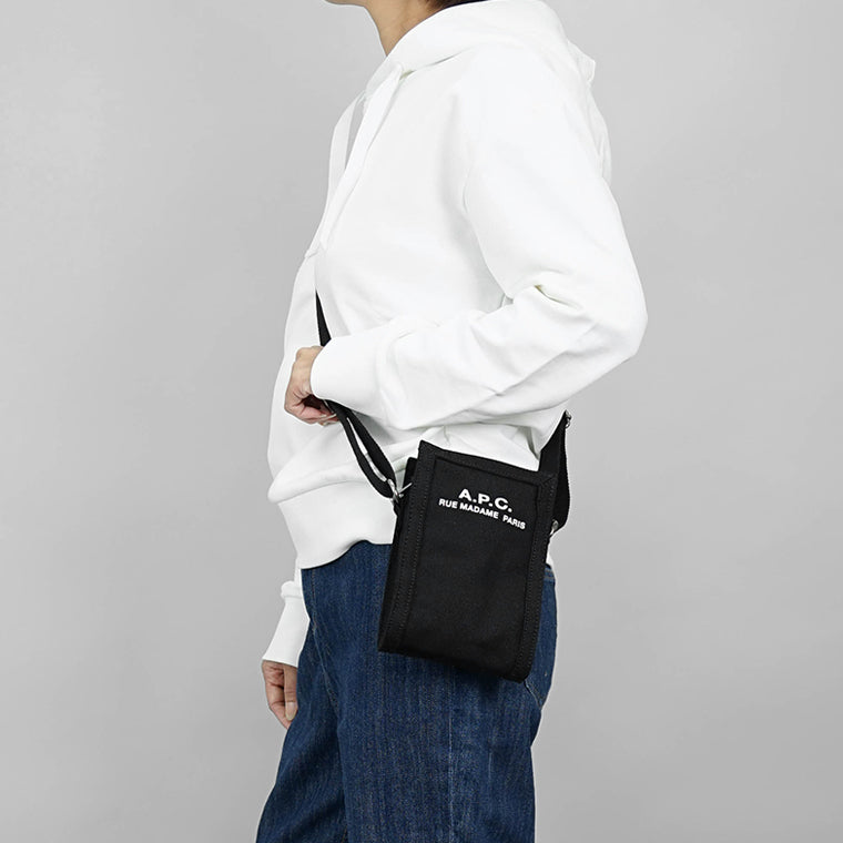 A.P.C. メンズ レディース ショルダーバッグ CROSSBODY POUCH RECUPERATION CODBM H61931 NOIR ブラック LZZ