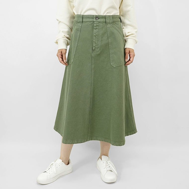 A.P.C. レディース ロングスカート LAURIE COGZV F06410 VERT カーキ KAA