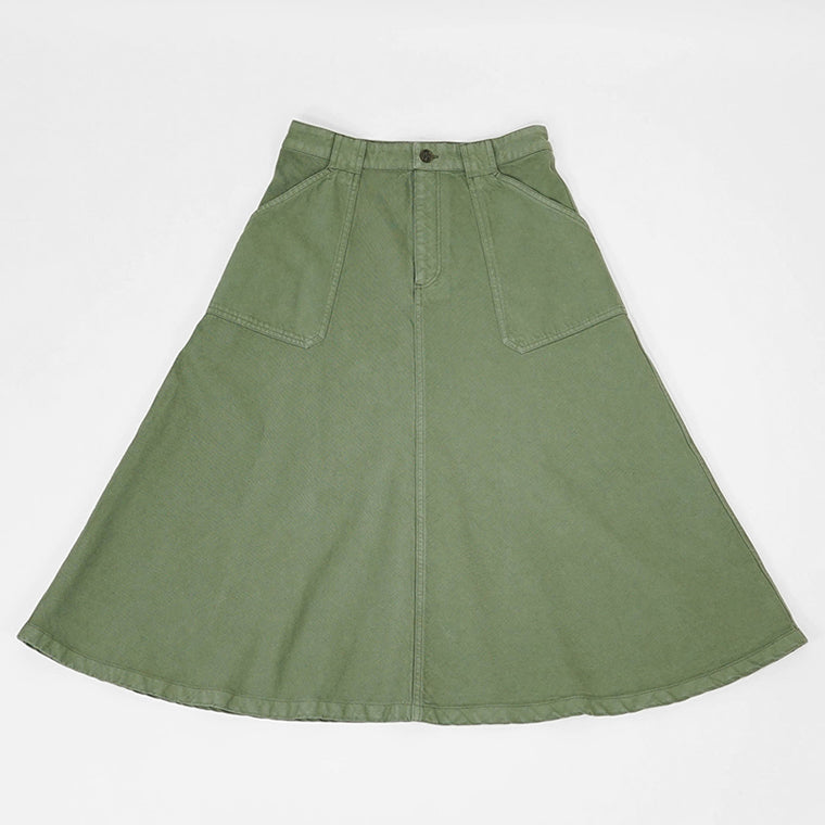 A.P.C. レディース ロングスカート LAURIE COGZV F06410 VERT カーキ KAA