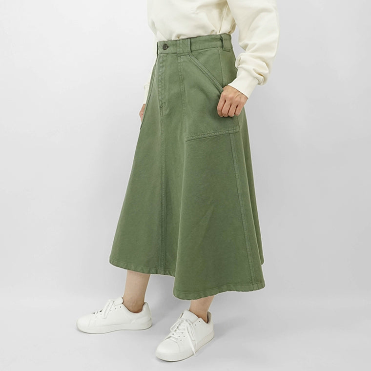 A.P.C. レディース ロングスカート LAURIE COGZV F06410 VERT カーキ KAA