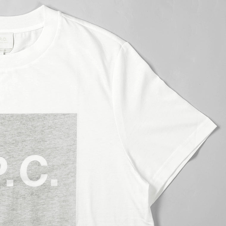 A.P.C. メンズ Tシャツ VIGNETTE COHBO H26558 WHITE GREY オフホワイト グレー LAA