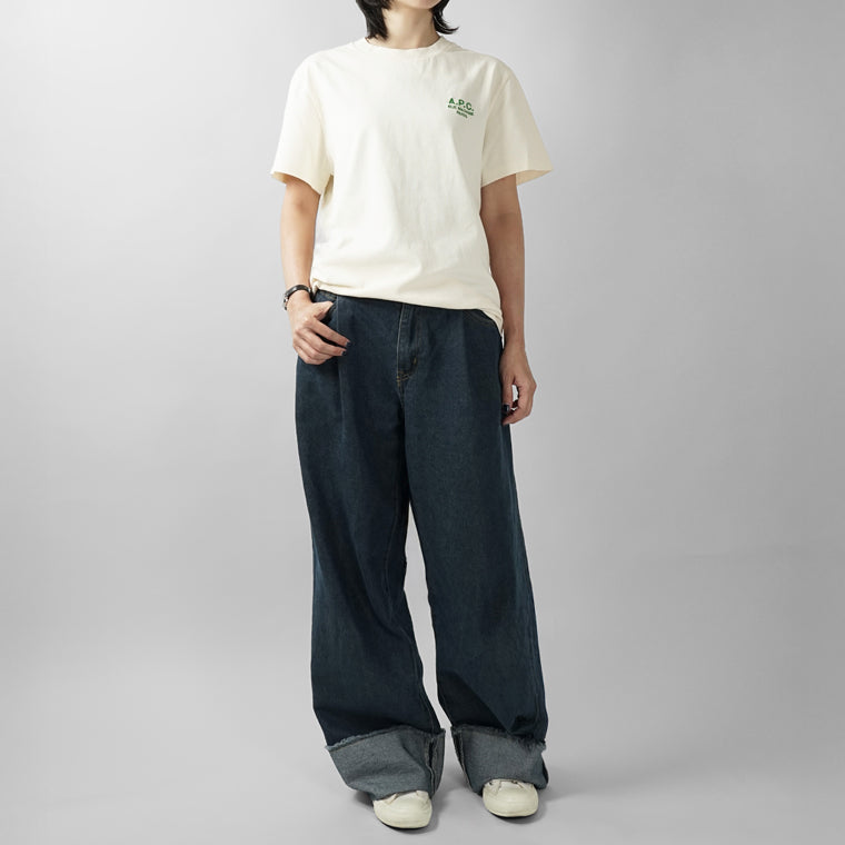 A.P.C. レディース Tシャツ STANDARD RUE MADAME COHBU M26388 BLANC CASSE VERT オフホワイト グリーン AMK