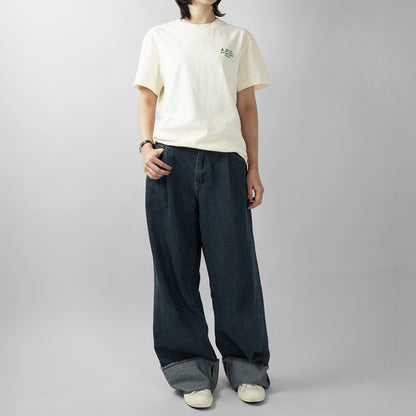 A.P.C. レディース Tシャツ STANDARD RUE MADAME COHBU M26388 BLANC CASSE VERT オフホワイト グリーン AMK