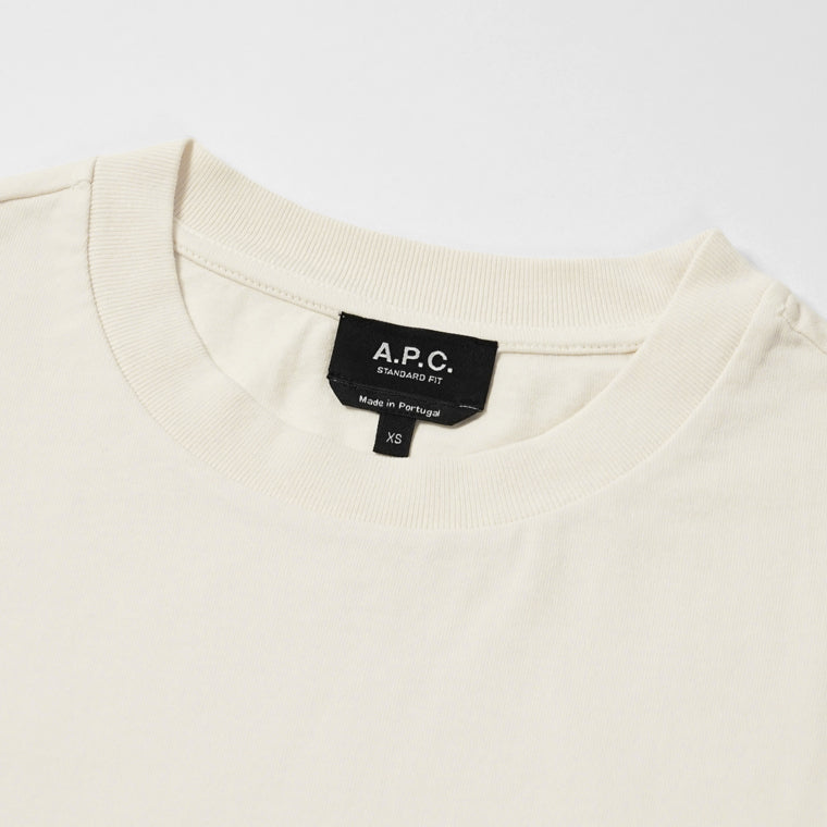 A.P.C. レディース Tシャツ STANDARD RUE MADAME COHBU M26388 BLANC CASSE VERT オフホワイト グリーン AMK