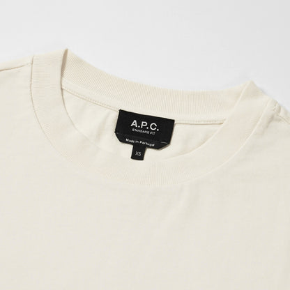 A.P.C. レディース Tシャツ STANDARD RUE MADAME COHBU M26388 BLANC CASSE VERT オフホワイト グリーン AMK